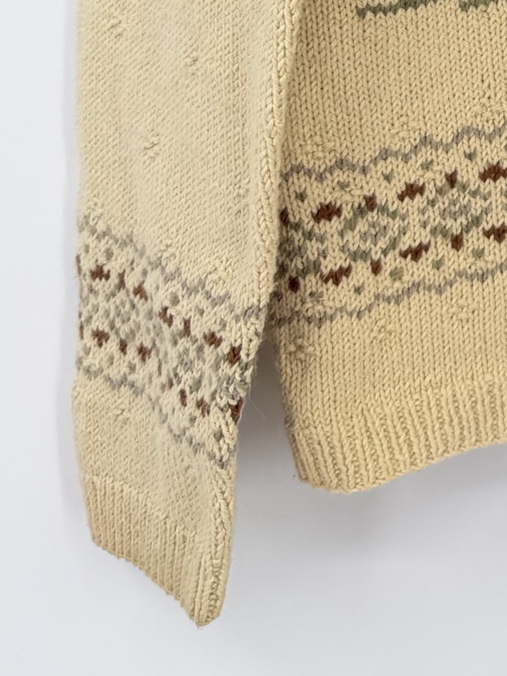 Lauren Ralph Lauren Hand Knit Equestrian Fox Hunt Sweater Cotton Linen Size L - Picture 8 of 11